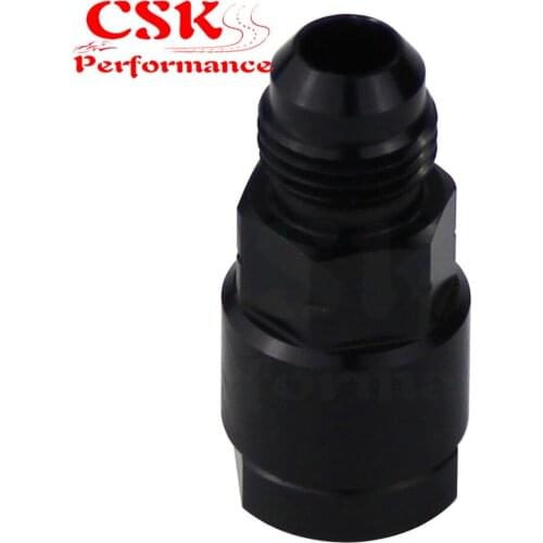 Fuel Line EFI Adapter Fitting AN-6 Male to 3/8 Quick Disconnect Black
