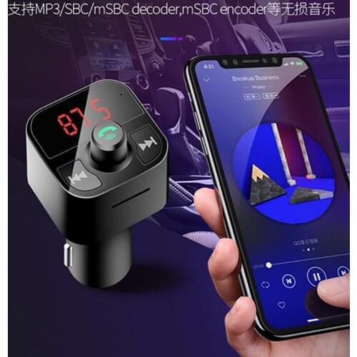 DC 12V~24V B5 Handsfree Fm Transmitter Dual Usb 3.1A Car Charger Car Mp3 Player Stereo Auto Music Receiver Adapter universal