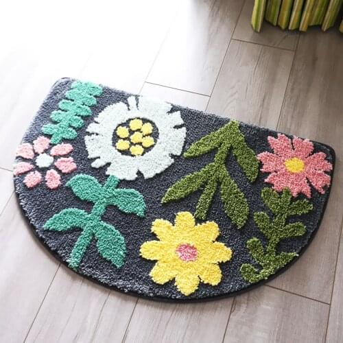 Daisy Sunflower Bath Rug Bathroom Non-Slip Mat Door Entrance Mat Toilet Door Mat Entrance Door Absorbent Mat Anti-slip Door Mat