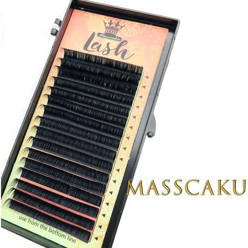 MASSCAKU Eyelashes Makeup Maquillaje Individual Eyelash Faux Cils Eyelash Extension for Professionals Soft Natural Mink