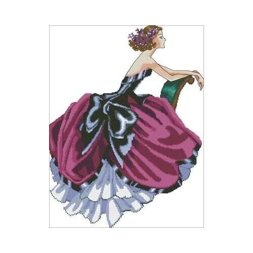 MD116-coastal views in a crystal ball Counted Cross Stitch 11CT 14CT 18CT DIY Cross Stitch Kits Embroidery Needlework Sets