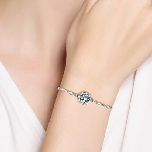 316L Stainless Steel Bangle Bracelet Diffuser Locket With Adjustable Chain Bracelet Fashion Jewelry Free 10Pads 12mm