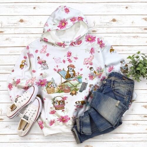 2021 New Arrival Men Hoodies 3D Full Printing Cartoon Dog Hooded Pullovers Long Sleeve Hip Hop Sweatshirts