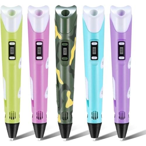 DIY 3D Pen Set With LCD Display 9m PLA Filament Children Birthday Gift 3D Printing Pen Creative 3D Drawing Pencil For Kids