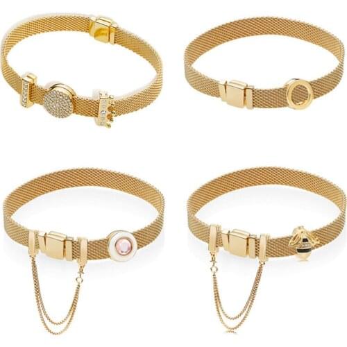 XIAOYI 2020 new 11 yellow-color clip bracelet bee heart star safety chain high quality for girls DIY wedding jewelry gifts