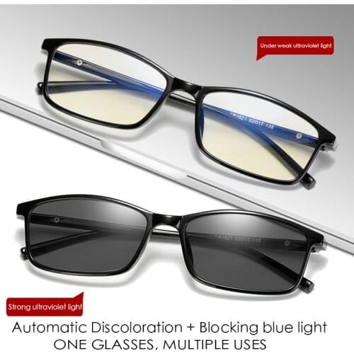 Blue Light Filter Computer Glasses TR90 For Blocking UV Anti Eye Eyestrain Transition Photochromic Gaming Glasses Women Men