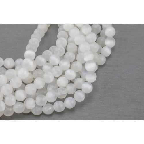 Wholesale Natural Selenite Beads,AA Quality Cats Eye Beads in Smooth Round, 6mm, 8mm, 10mm,1Full Strand 15.5 inches