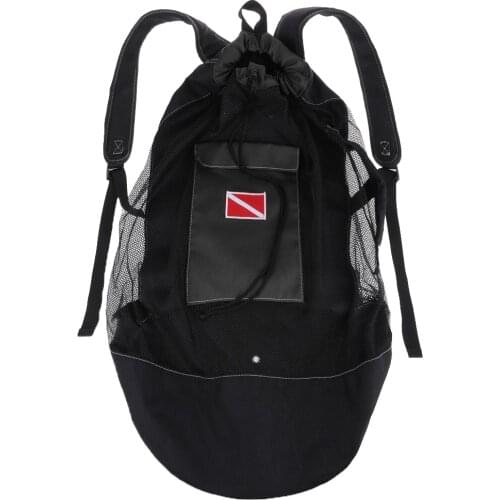 MagiDeal Durable Mesh Backpack Deluxe Dive Bag Scuba Diving Beach Net Pack for Water Sports SCUBA Snorkeling Swimming Bags