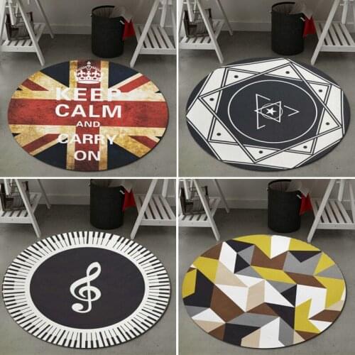 Simple Nordic short velvet round Carpets modern home living room coffee table bedroom carpet computer chair decor Floor Mat/Rugs