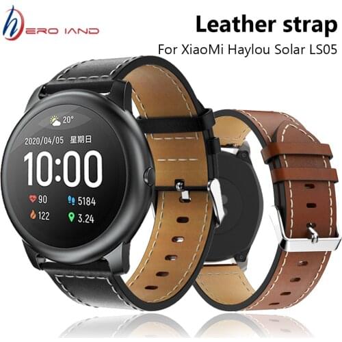 Smart Watch Strap For Haylou Solar LS05 Genuine Leather Watch Band For XiaoMI Haylou Solar Bracelet Replacement Wristband Correa