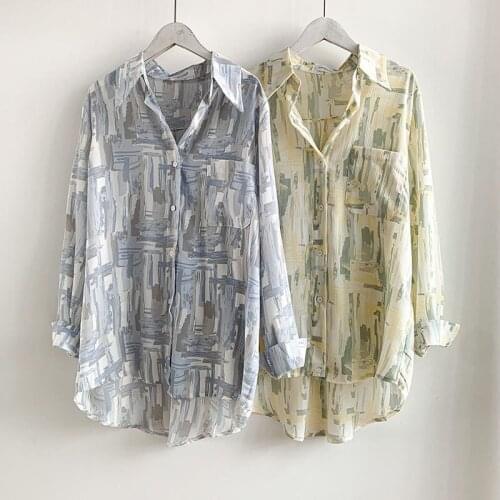 Sun protection shirts casual loose ladies shirts Womens Blouses New Spring Summer Vogue Tops Blusas Mujer