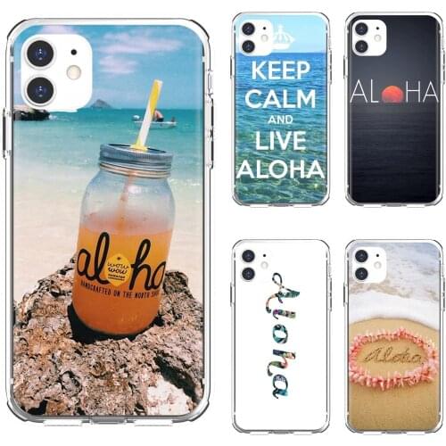 Silicone Skin Case Flower-Aloha-Palm-Trees-Beach-Art For Huawei P30 P40 P20 P7 P8 P9 P10 Lite Plus Pro 2015 2016 2017 Mini