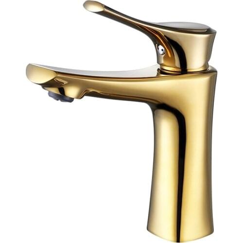 Basin Faucets Sink Mixer Taps Hot & Cold Sink Faucet Single Hole Deck Mounted Wash Black/Chrome/Rose Gold Brass Basin Water Taps