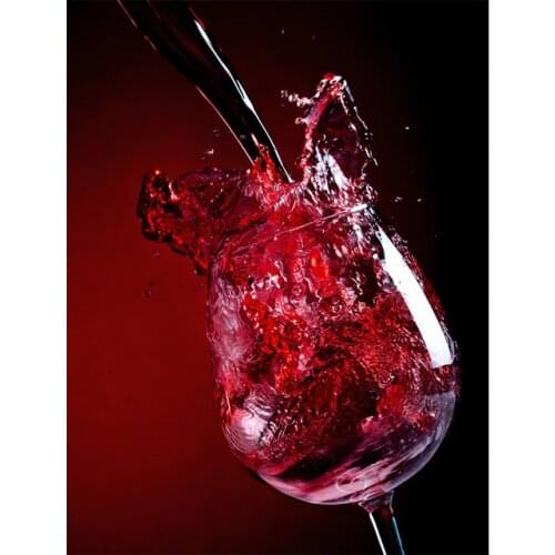 Modern Red Wine Glass Canvas Painting Wall Art Drink Posters and Prints Wallpaper Picture Living Room Bedroom Decoration