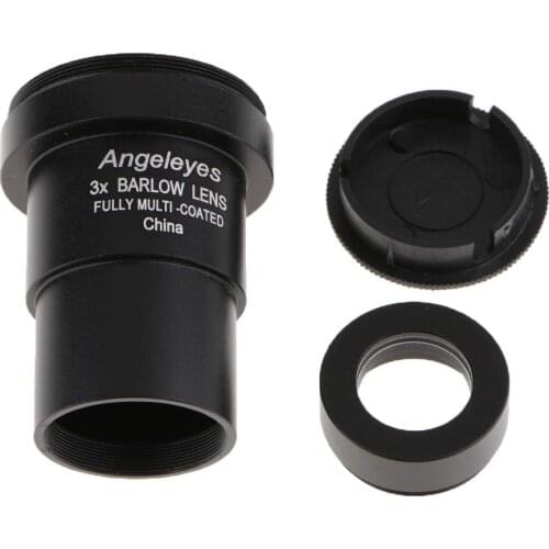 Telescope Accessory Eyepiece 3X Barlow Lens for Celestron Orion Multilayer Broadband Purple Film with M42x0.75mm Thread 1.25"