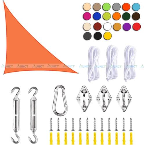5x5x7.1m Triangle UV Block Sun Shade Sail Perfection Outdoor Patio Garden hiking camping car parking 16x16x23.5ft accessories