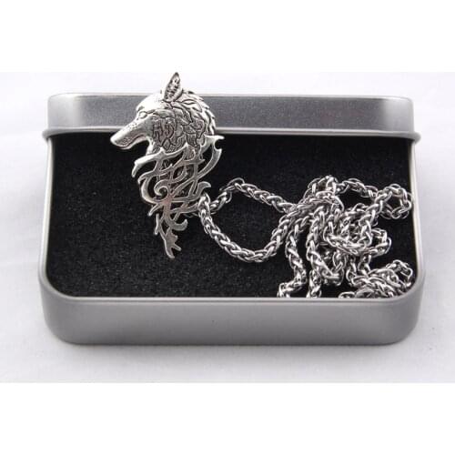 Yage 4Colors 1pcs rune viking wolf necklace as gift