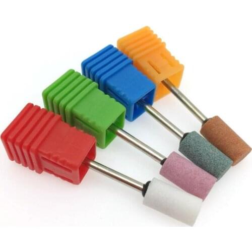 1PC flat head sharp nail ceramic stone Korund Matieral electric nail clippers nail boring machine nail file