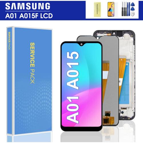 100% ORIGINAL 5.7'' Display For Samsung Galaxy A01 A015 LCD Display With Touch Screen Digitizer A015F A015G A015DS Assembly