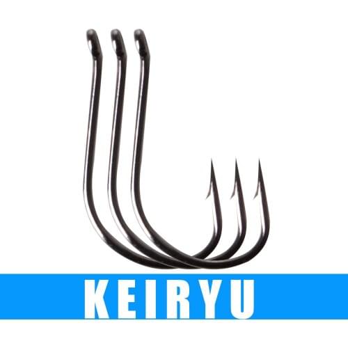 3 packs Size 3# 4# 5# 6# 8# 10# 12# 14# Fishing HOOKS KEIRYU Fresh water High Carbon Steel Barbed Hook carp hook