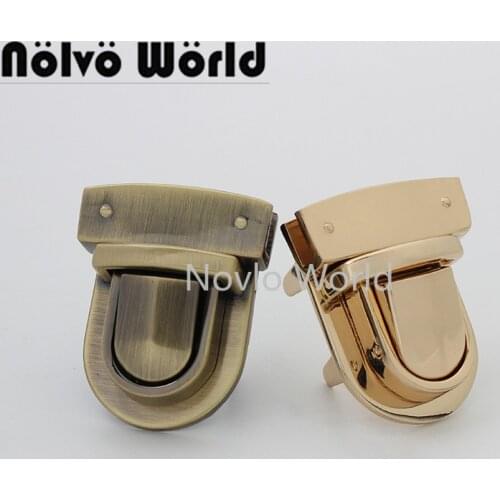 5-20 pieces 5 colors 42x33mm Tongue Push Lock for Handbag Chain Purses Security Lock Men Crossbody Closured Crafts