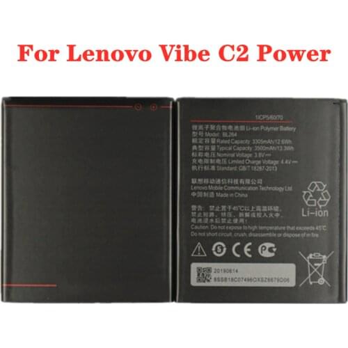 3500mAh BL264 Battery For Lenovo Vibe C2 Power K10a40 Phone Battery High Quality Batteries Bateria