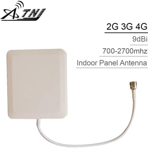 700mhz-2700hz GSM 2G 3G 4G LTE Mobile Phone Antenna N Type 9dBi Gain Indoor Panel Internal Cellphone Antenna For Signal Booster