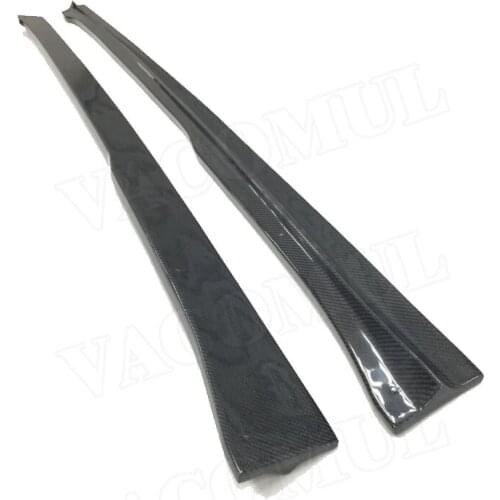 Carbon Fiber Side Skirts Aprons For Audi TT TTS TTRS 2014- 2017 BT Style Door Sill Stripe Car Styling