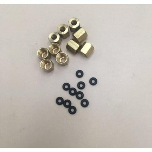 Big dumper connector copper nut screw with o ring for galaxy allwin wit-color printer for dx4 dx5 dx7 printhead 4*3mm ink hose