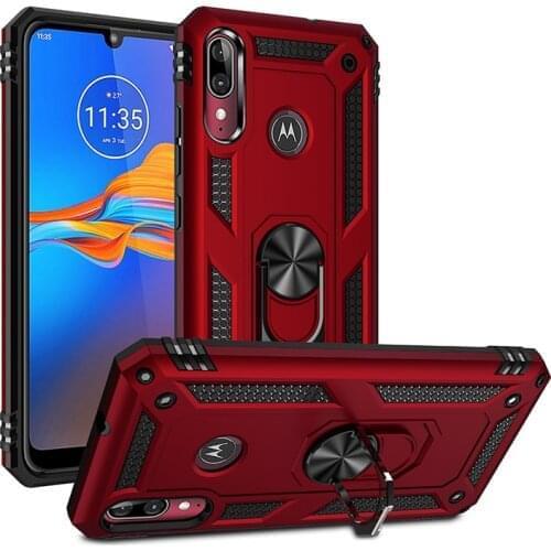 For Motorola Moto E6 Plus Armor Shockproof Case for Moto E6 Plus E 6+ 6plus Military Protective Car Holder Magnet Case Cover