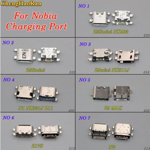 ChengHaoRan 2PCS for Nubia Z5Smini Z9 MAX N1 N2 NX403 NX511J NX531J Z11 Z17S micro mini usb jack charging prot connector