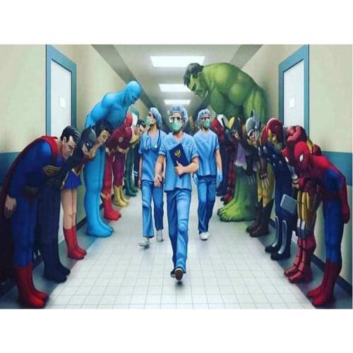 Full square Diamond Painting Cross Stitch Cartoon character 5d diamond Embroidery Doctor Diy Paste Picture Home Decor Craft E840