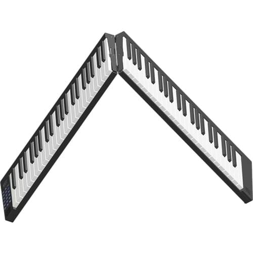 88 Keys Keyboard Piano Portable Digital Piano with LCD Display Built-in Speakers Rechargeable Battery BT Connectivity