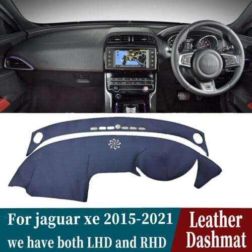 PU Leather Dashmat Dashboard Cover Dash Mat custom Carpet Car-styling Accessories For jaguar xe 2015 2016 2017 2018 2019 2021