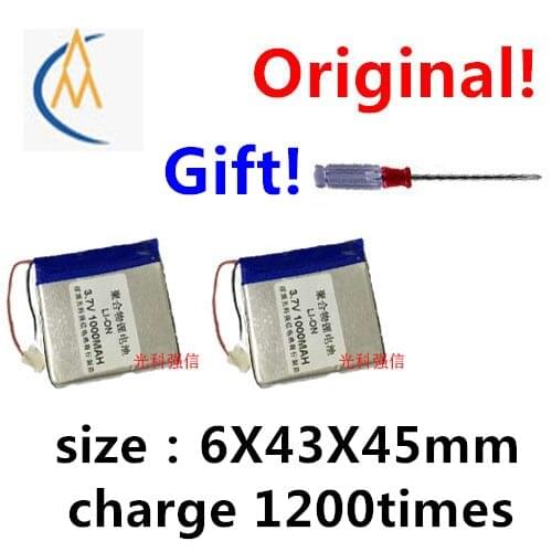Buy 1 get 1 free New full capacity 3.7V polymer lithium battery 604345 1000mAh MP4 Bluetooth speaker dash cam power equipment