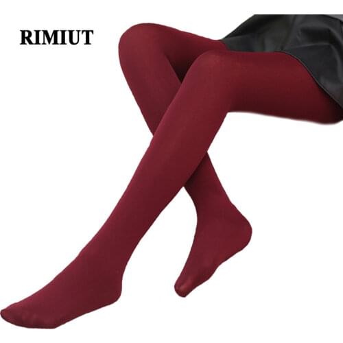 RIMIUT Full Length Leggings Woman Girls Casual Warm Winter Faux Velvet Knitted Thick Slim Leggings Super Elastic Pants