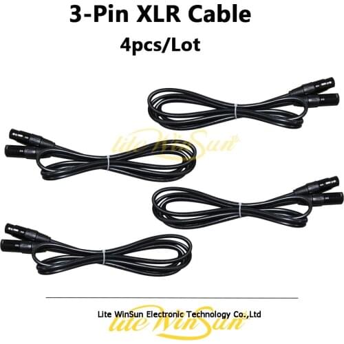 Litewinsune 3-Pin XLR Signal DMX Cable 2Meters for Par LED Disco Lighting Accessories