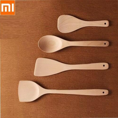 Xiaomi Spoon Spatula Mixing Kitchen Tools Beech Wood Material Household Wooden shovel Wooden spoon Nonstick cooking