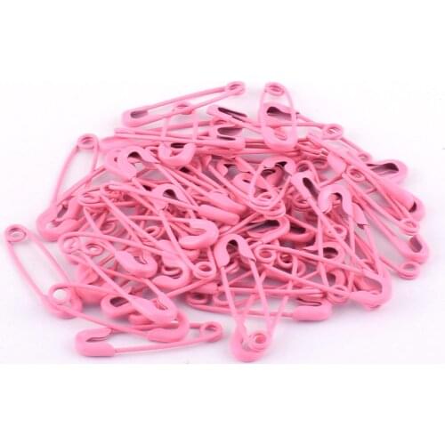 100pcs Pink Mini Safety pins Metal Safety pins Small Pins Marker Tag Apparel Accessories Safe Craft Knitting Cross Stitch Holder
