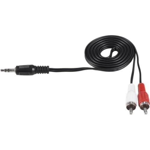 Mini 3.5mm Plug Jack to 2 RCA Male Music Stereo Audio Y adapter Adaptor Cable Kabel Cord AUX for Mp3 Pod Phone TV Sound Speakers