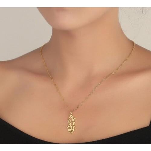 Trendy Origami Mermaid Pendant Necklaces for Girls Women Fairy Tale Mermaid Princess Choker Dainty Valentines Day Jewelry Gift