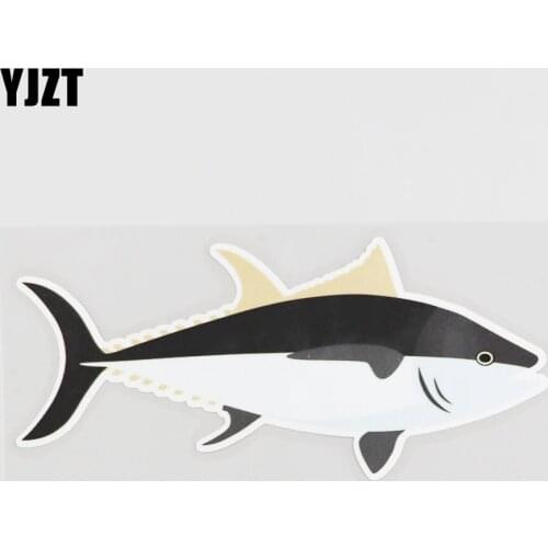 YJZT 15.8CMX7.1CM Individualization Fish Car Sticker Originality Pvc Decal Bumper 6A-0212