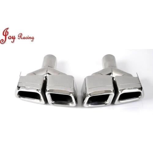2pcs Stainless Steel Exhaust Tail Pipe Muffler Tip For Mercede-s-Benz E63 W212 W204