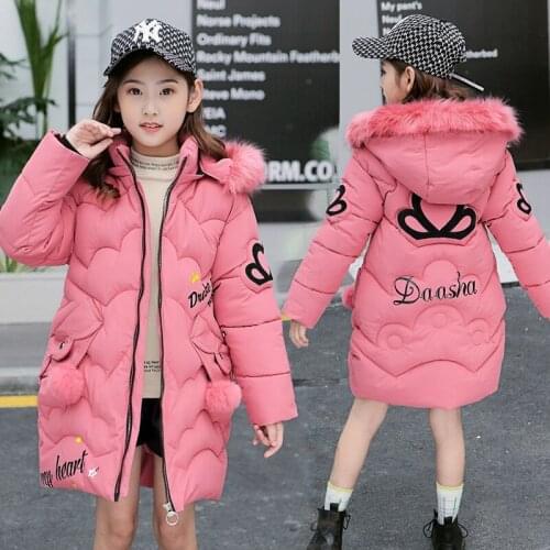 New Girls Warm Winter Coat Faux Fur Fashion Kids Hooded Jacket Coat for Girl Outerwear 3-12 Years Girl Clothes Christmas Clothes