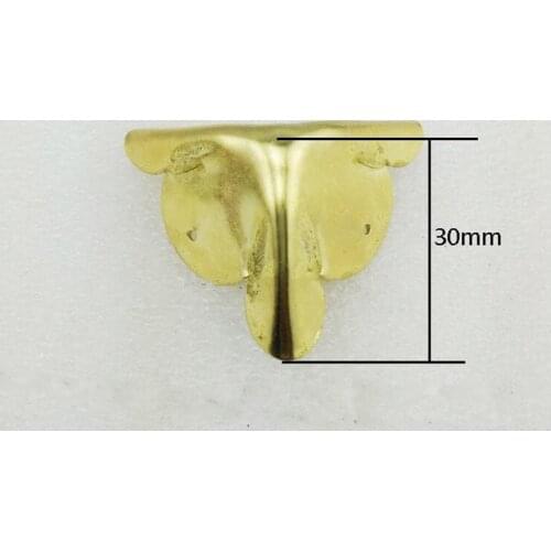 Wholesale Antique Style Metal Box Corner Iron Protection Case Edge Guard Corner Cover,Furniture Protectors,Yellow Color,30mm