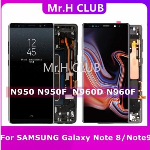 Original Super Amoled Display For SAMSUNG Galaxy Note 8/Note9 LCD N950 N950F N960D N960F LCD Display Touch Screen Replacement