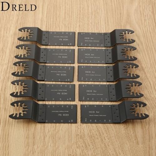DRELD 10Pcs Oscillating MultiTool 40*32mm HCS E-cut Standard Saw Blade Tool For Multimaster Renovator Bosch Power Tools