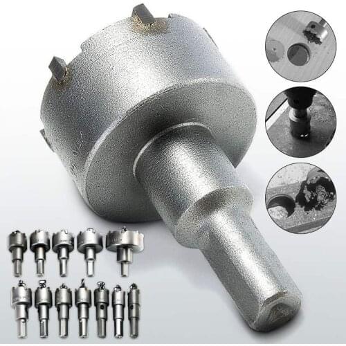 12pcs 15mm-50mm Metal Hole Saw Cutter Alloy Drill Bit Set For Wood Plastic Materials Metal Cutting Universal Metal Cutter Tool