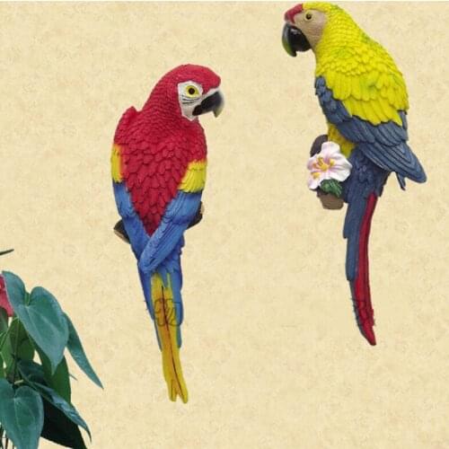 Parrot Wall Pendant Ornaments Bird Decorations For Home Decoration Accessories Vintage Home Decor Miniature Garden Decoration