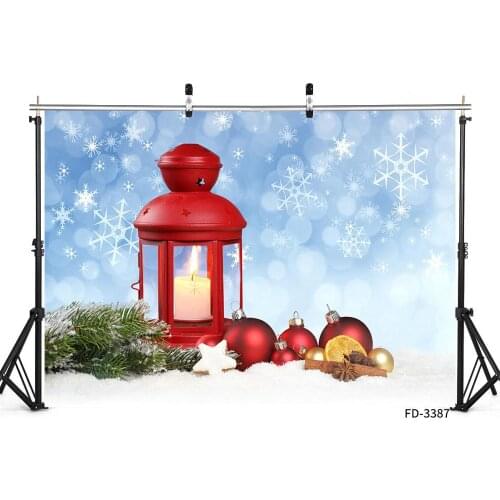 Christmas Winter Snow Lantern Ball Backdrop Decoration Baby Shower Newborn Portrait Photography Background Photo Studio Props